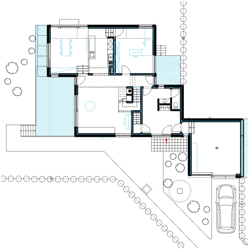 Plan du bâtiment pour le permis d'urbanisme Sprimont