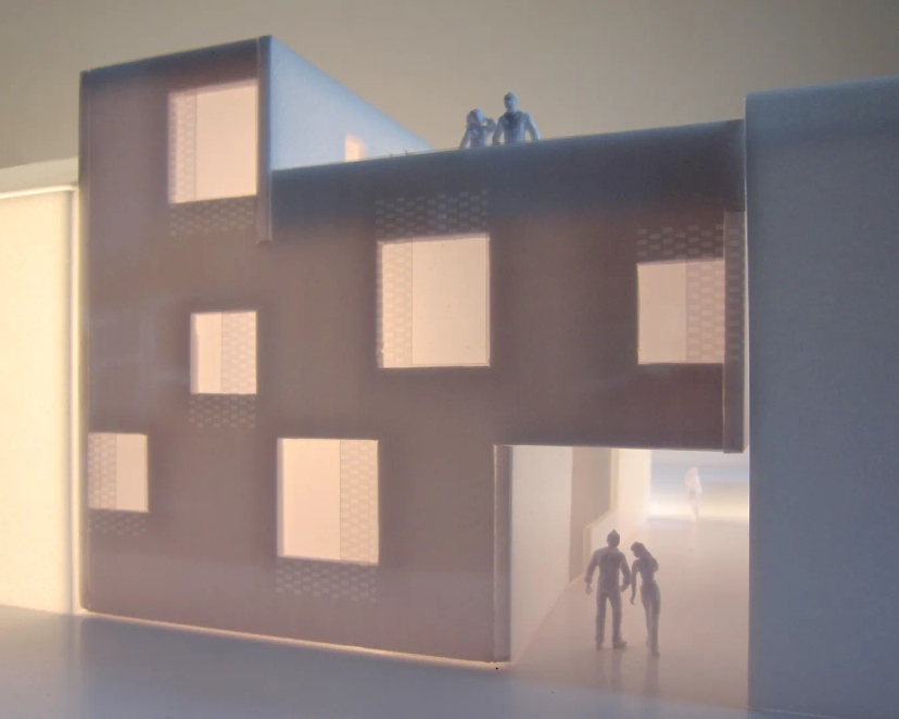 Maquette du projet d'immeuble à Seraing