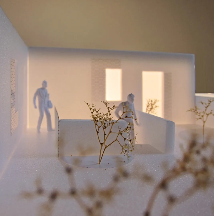 Maquette de l'ambiance sur la terrasse en toiture