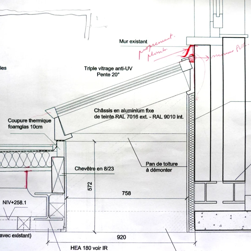 Détail d'exécution du lanterneau