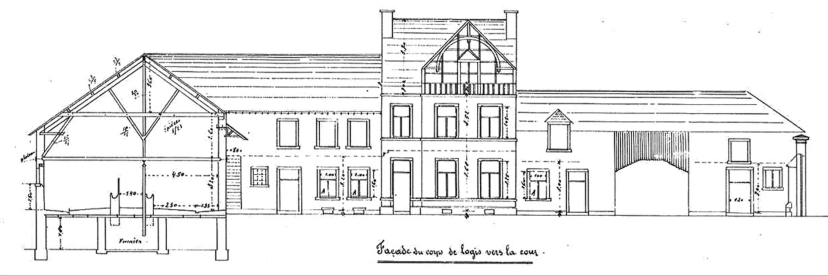 Elévation d'époque de la ferme
