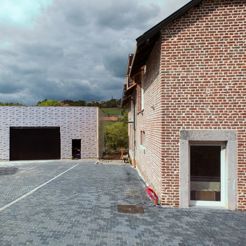 Chantier de rénovation et transformation d'une ferme à Pepinster par le bureau d'architecte N8