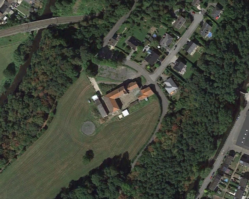 Photographie aérienne de la ferme à transformer à Pepinster