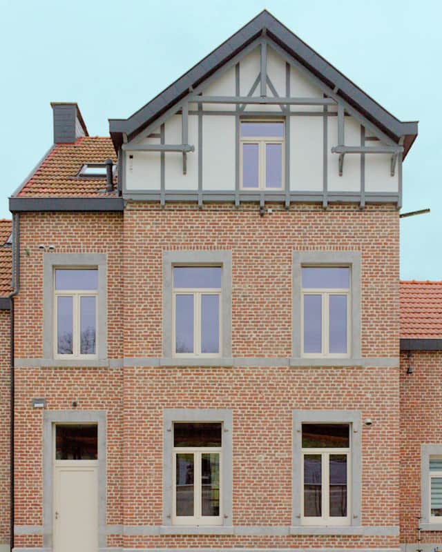 Façade de l'ancienne maison de maître de la ferme à Pepinster